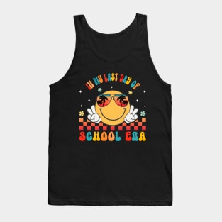 In My Last Day Of School Era Groovy Retro Smile Face Summer Break Tank Top